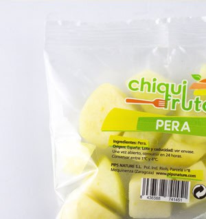 Pera cortada Chiquifrutas para la oficina