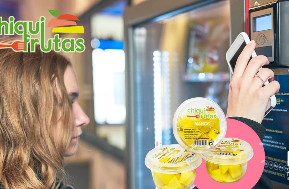 Fruta cortada para vending en envase individual