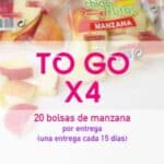 Manzana cortada To Go x4, snack saludable con entrega quincenal
