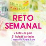 Pack Reto Semanal de Chiquifrutas con piña, manzana, pera y uva en porciones individuales