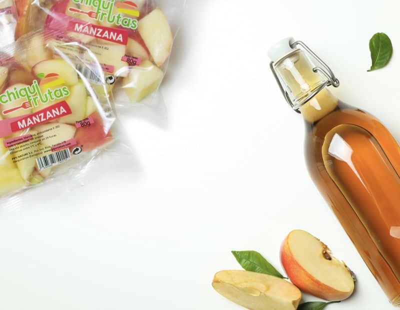 Comparativa entre vinagre de manzana y manzana fresca